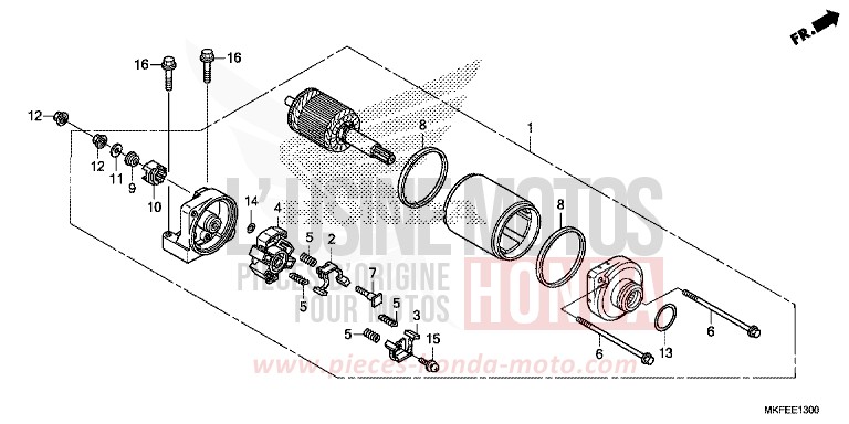 DEMARREUR de CBR1000RR SP SP1 SP2 GRAND PRIX RED (R380X) 2019